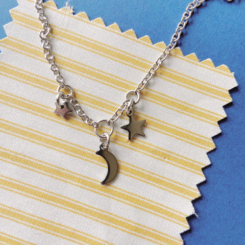 Moon charm necklace