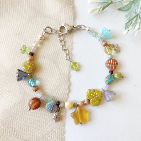 Rainbow seashell bracelet