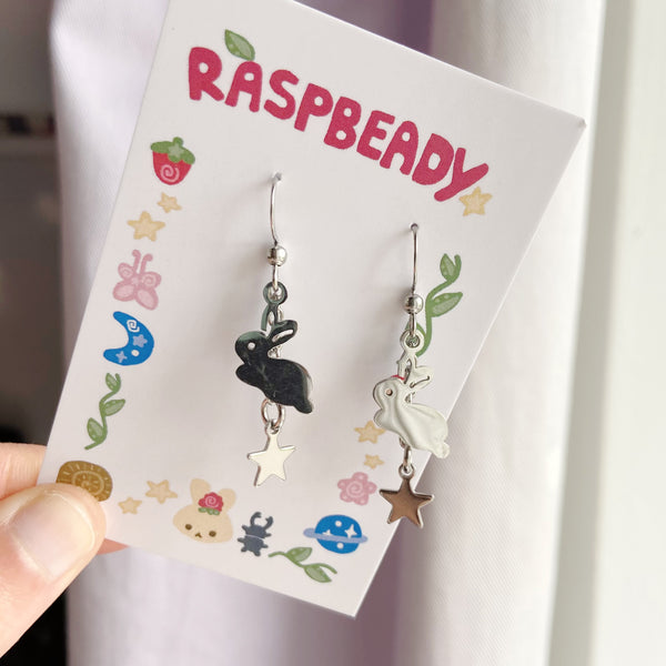 Bunny charm earrings