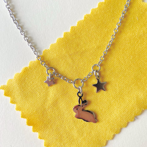 Bunny charm necklace