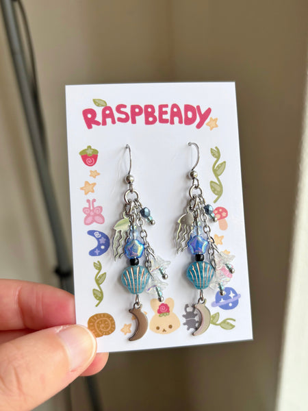 Moon jelly earrings