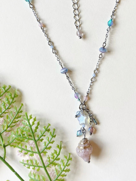 Blush shell necklace