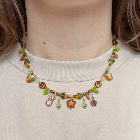 Brown star necklace