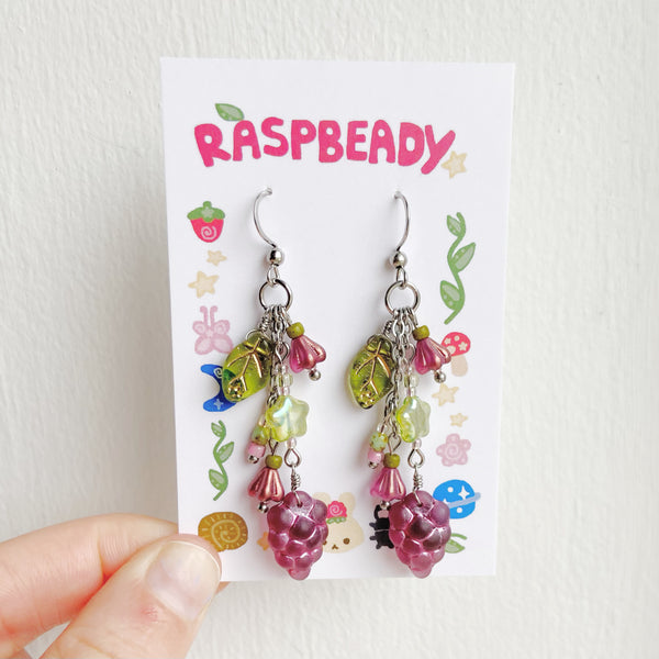 Grape vine earrings