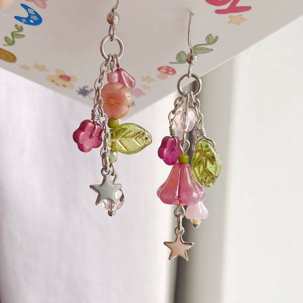 Blushing garden earrings