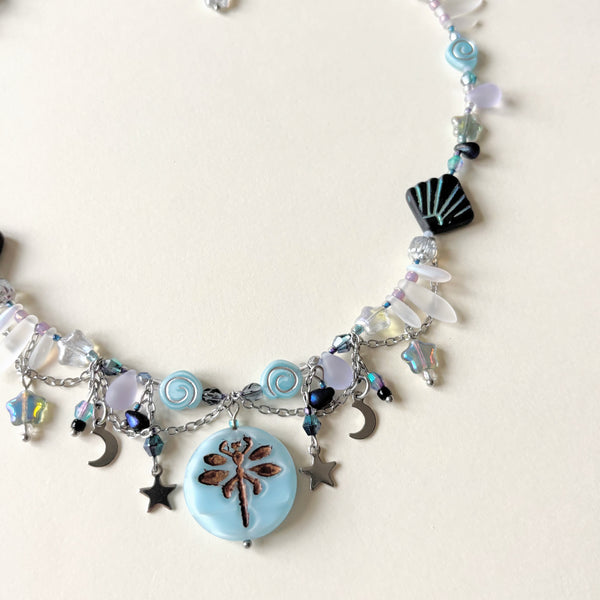 Moonlit pond necklace
