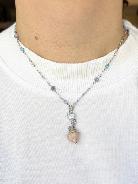 Blush shell necklace
