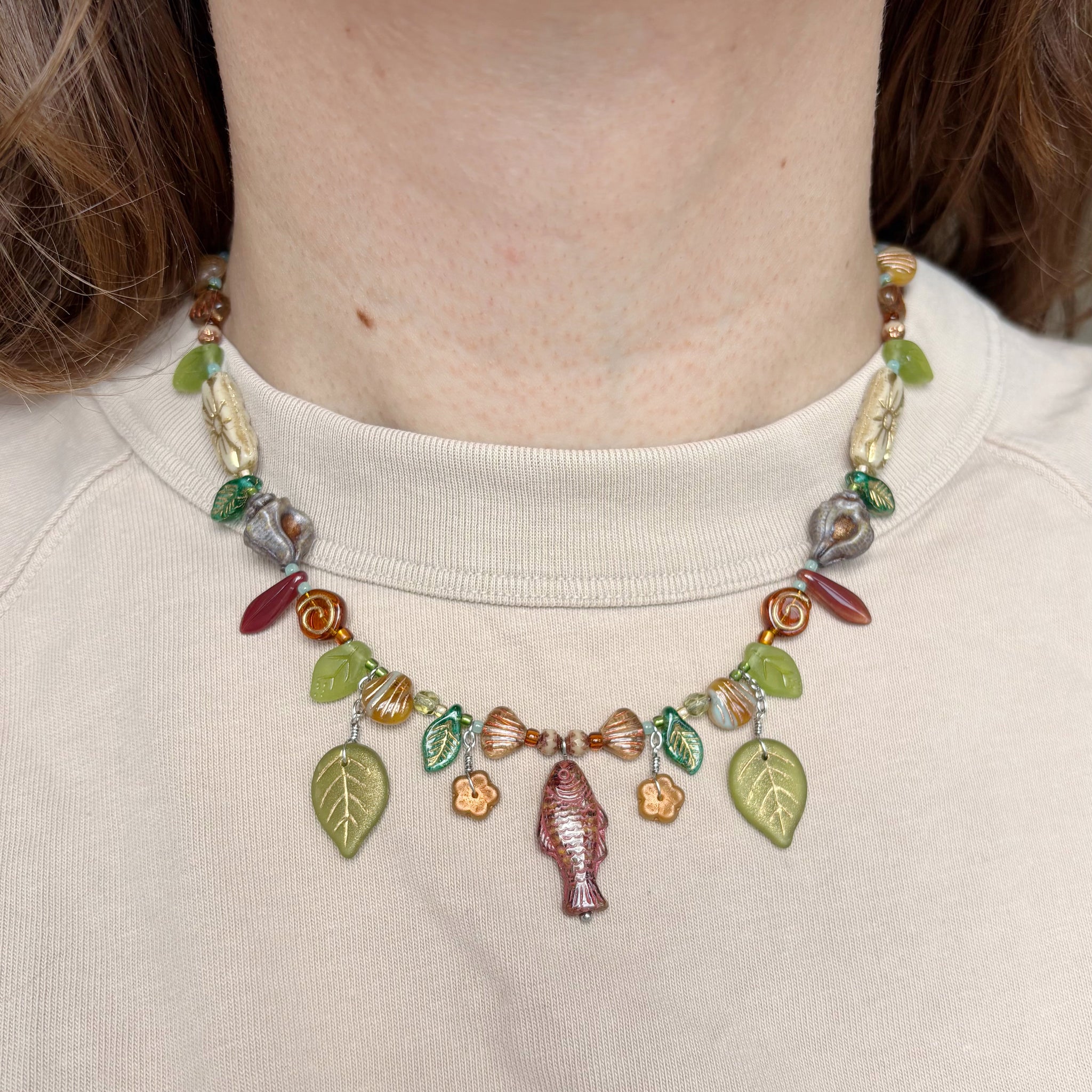 Brown trout necklace