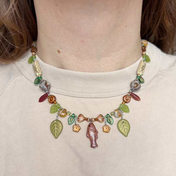 Brown trout necklace