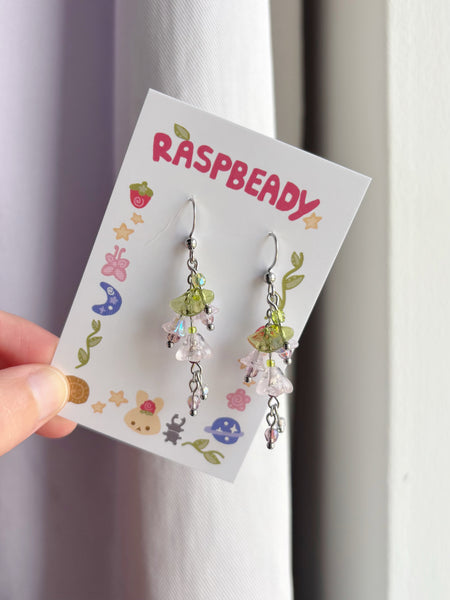Morning glory earrings