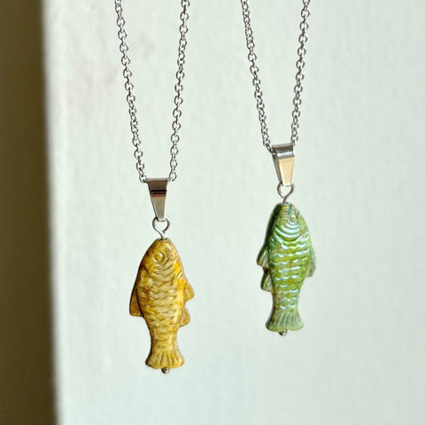 Fish pendant necklaces