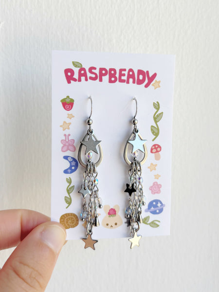 Meteor shower earrings