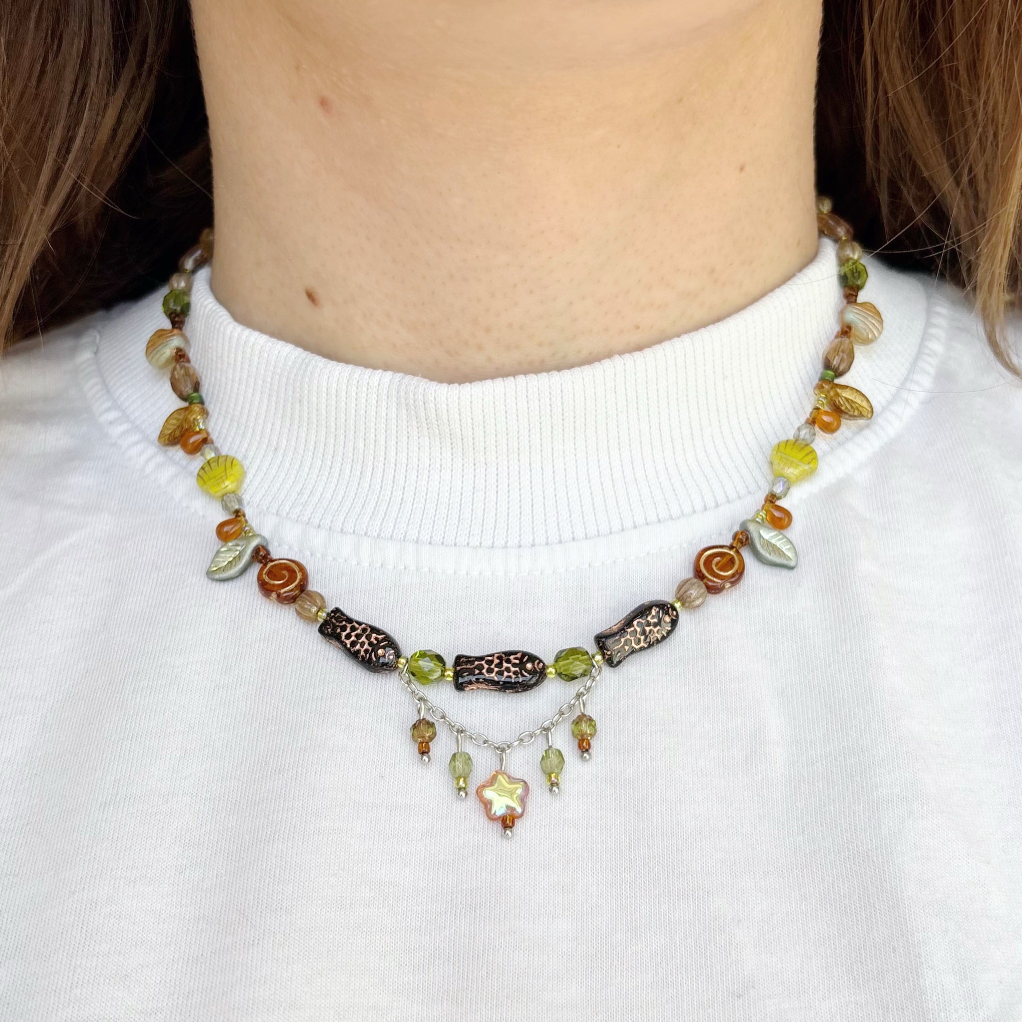 Forest stream necklace