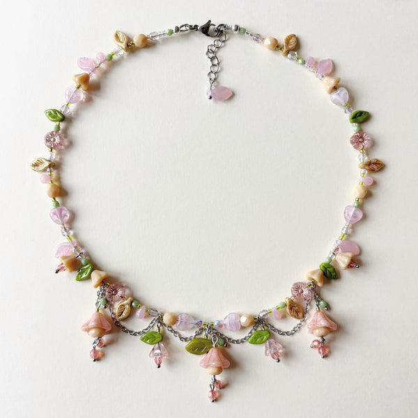 Blush petal necklace