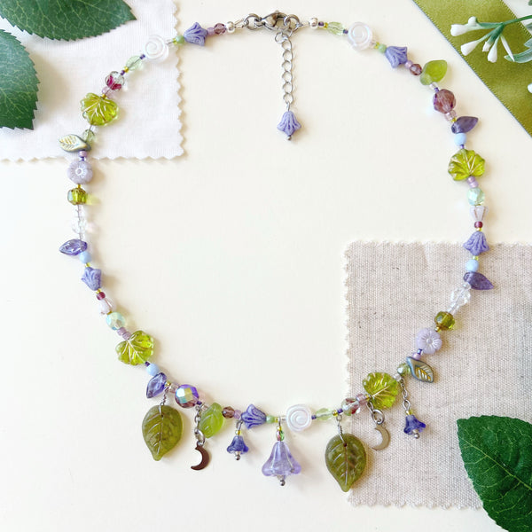 Violet meadow necklace