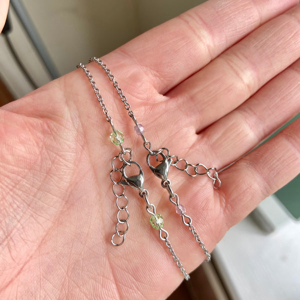 Pendant necklaces - flower set