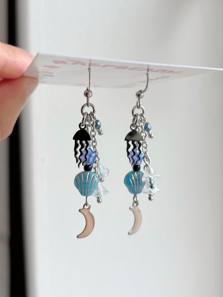 Moon jelly earrings