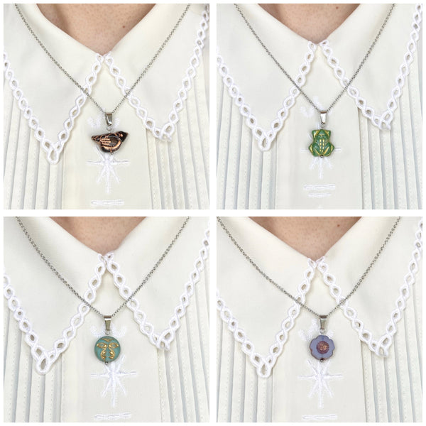 Pendant necklaces - forest set
