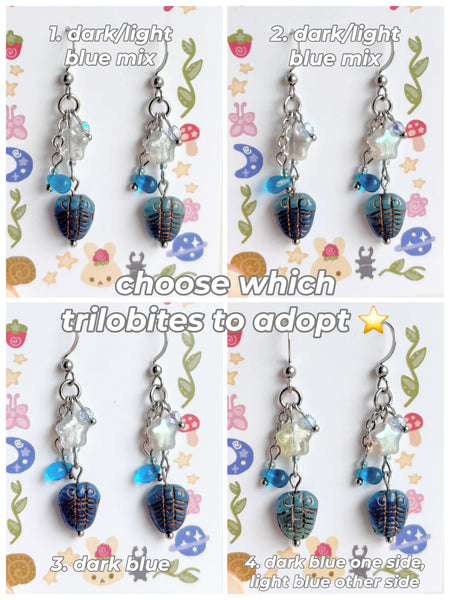 Trilobite earrings