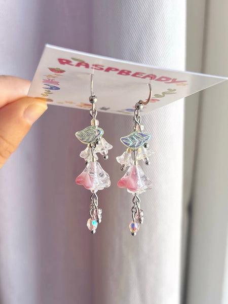 Morning glory earrings