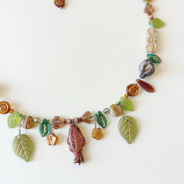 Brown trout necklace