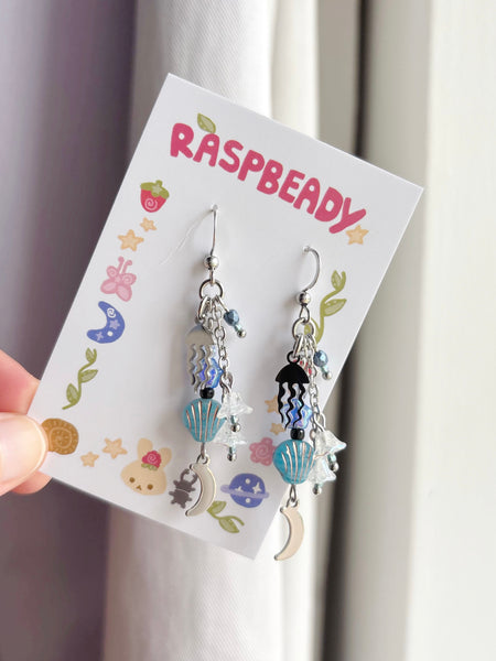 Moon jelly earrings