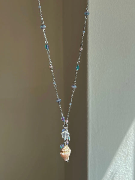 Blush shell necklace