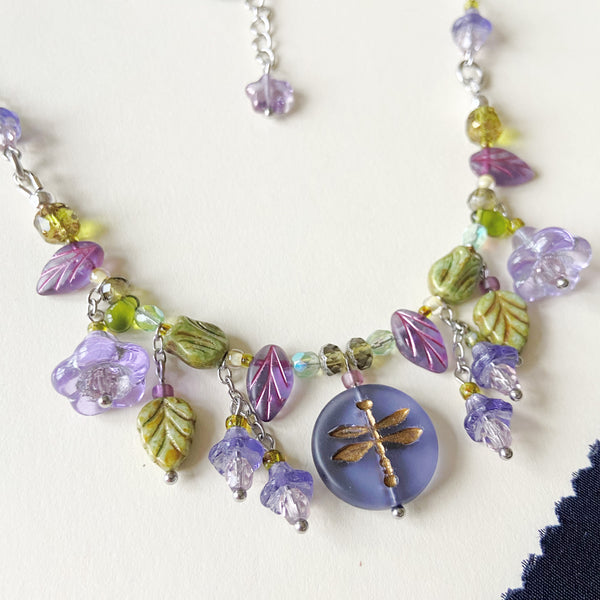 Twilight dragonfly necklace