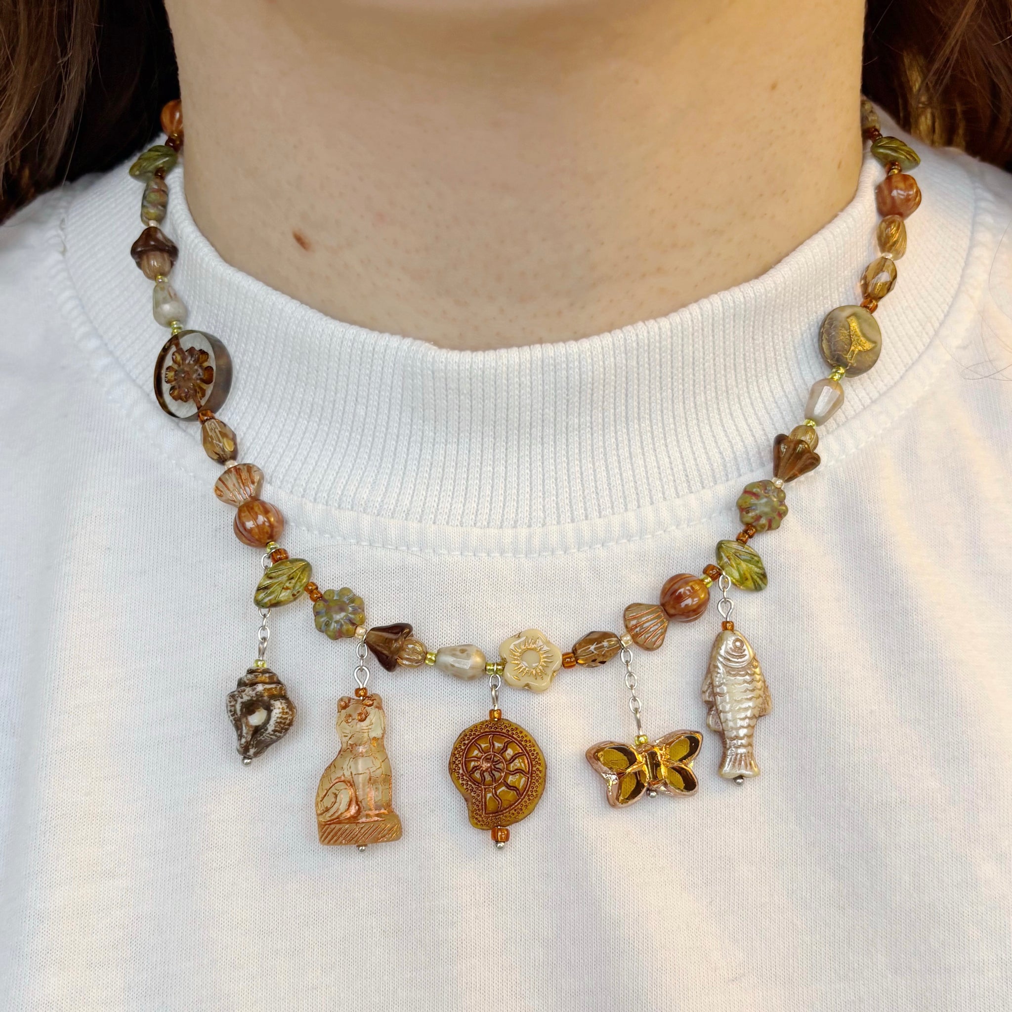 Museum exhibit necklace