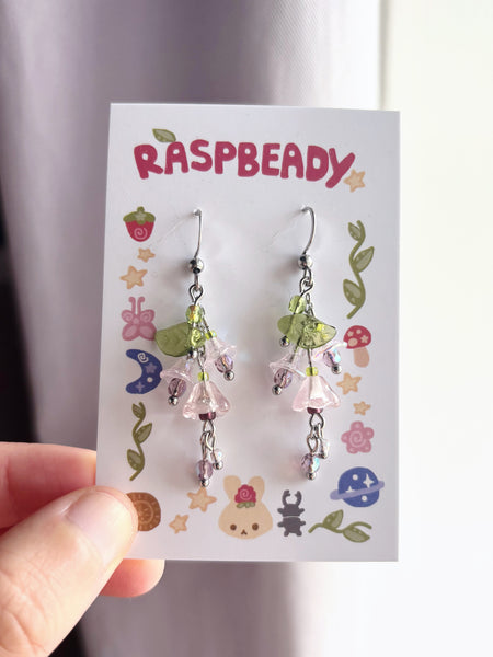 Morning glory earrings