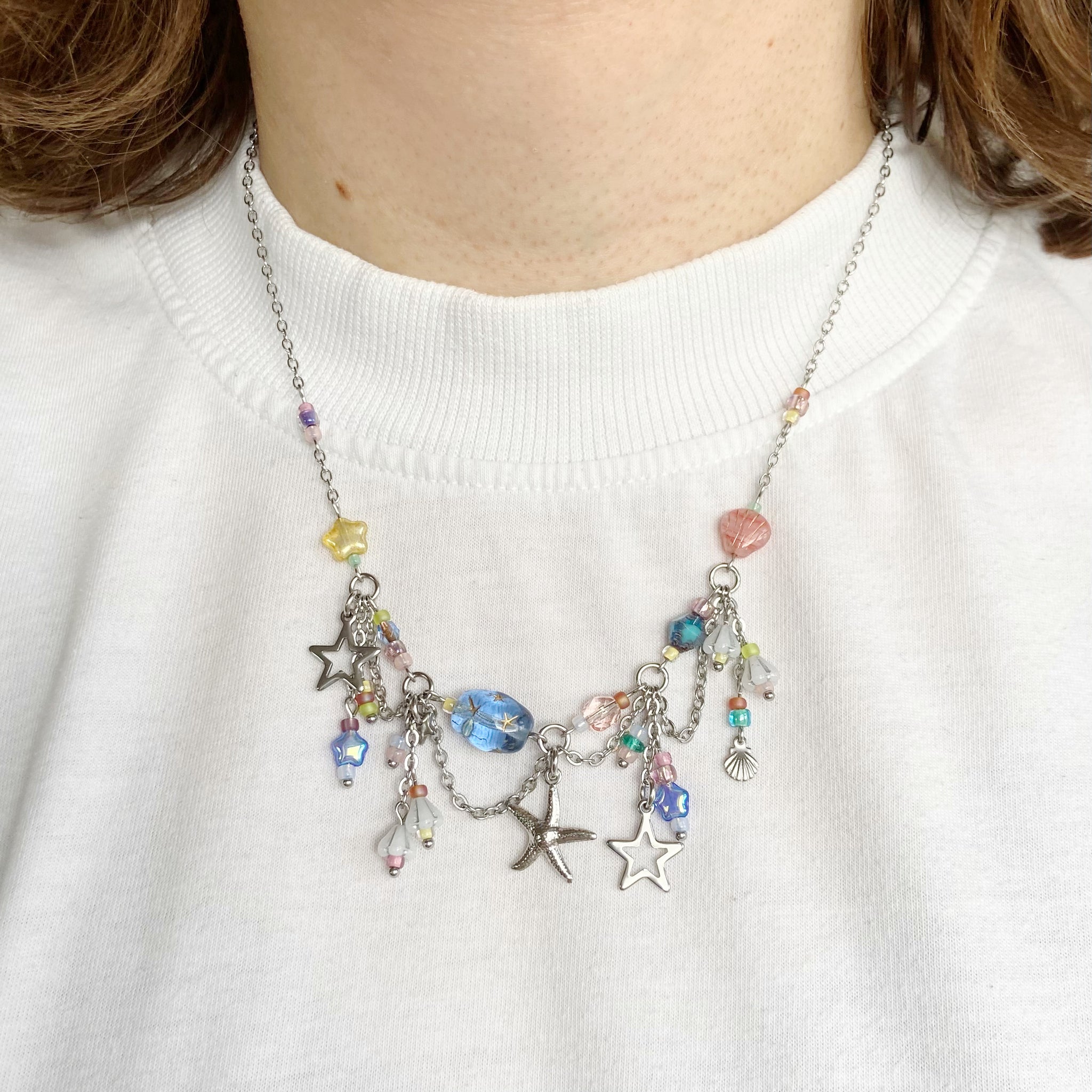 Starfish bubble necklace