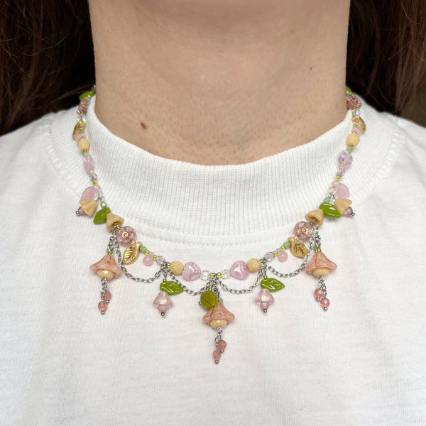 Blush petal necklace