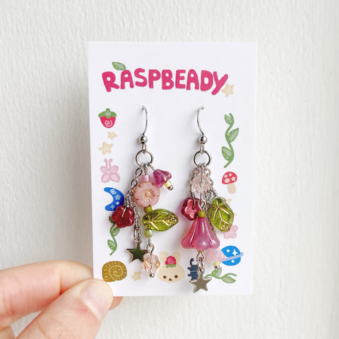 Blushing garden earrings