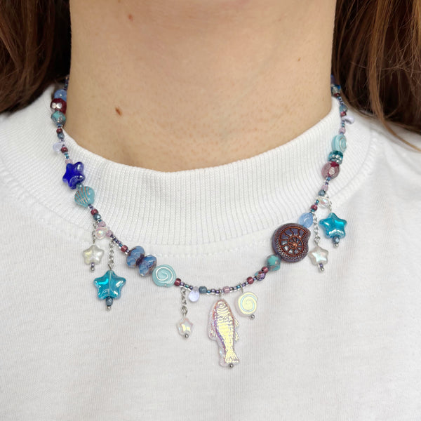 Milky way fish necklace