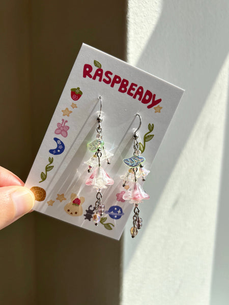 Morning glory earrings