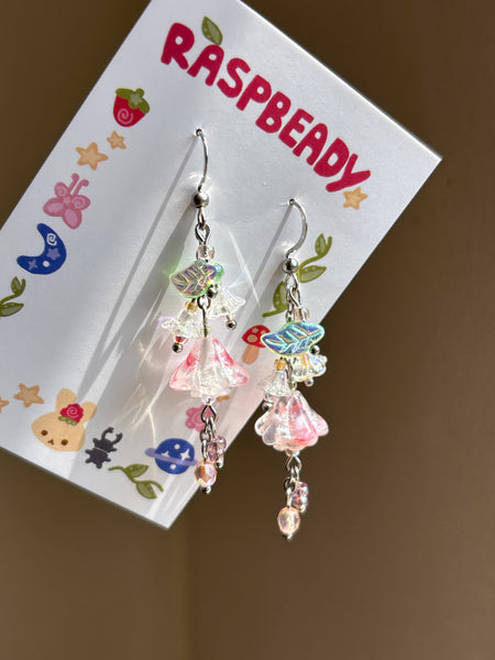 Morning glory earrings