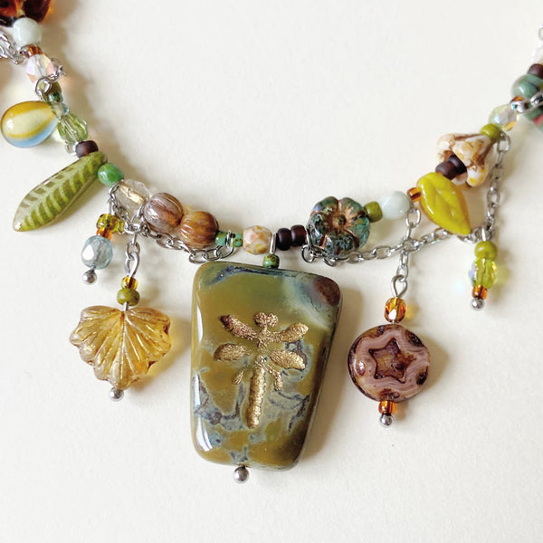 Swamp dragonfly necklace