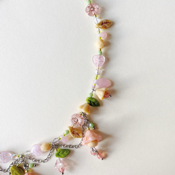 Blush petal necklace