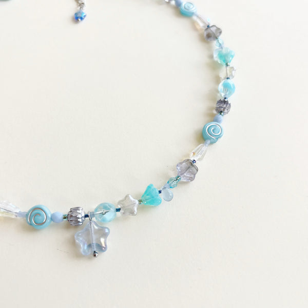 Blue star necklace
