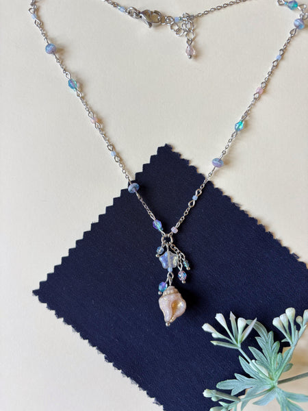 Blush shell necklace