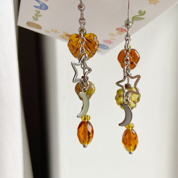 Starlit forest dangle earrings