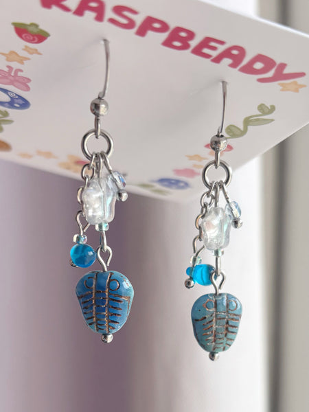 Trilobite earrings